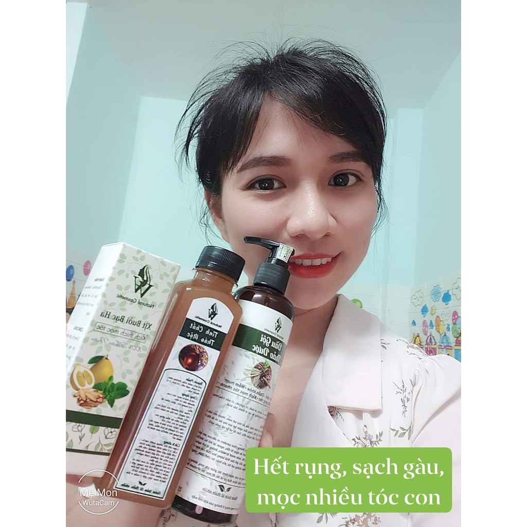 [Tặng kèm chai pha + thun cột tóc] COMBO kích thích mọc tóc, ngăn rụng, giảm gàu nấm ngứa, phục hồi tóc chuyên sâu