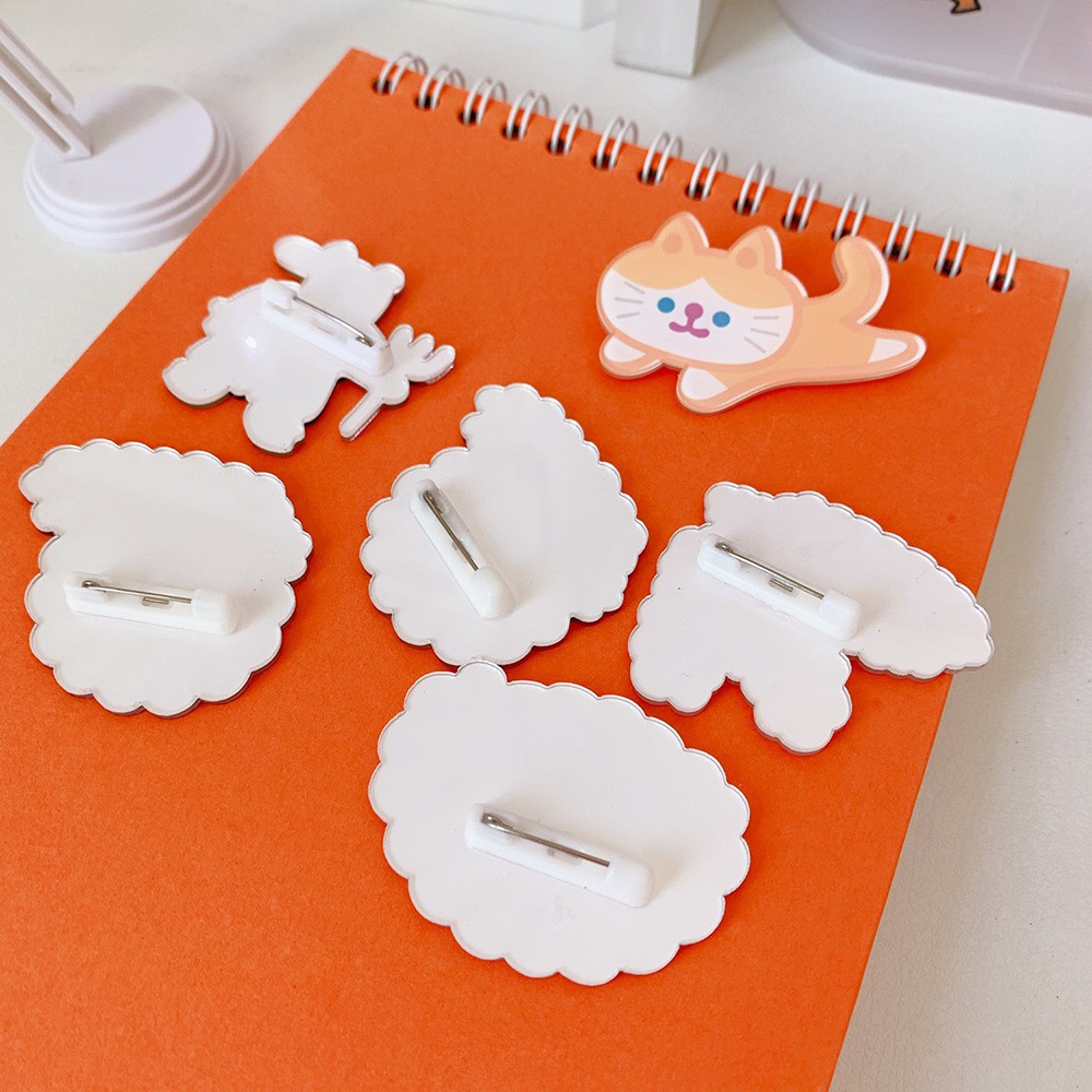 Huy Hiệu, Cài Áo Nhựa Acrylic Brooch Hình Động Vật Cây Dừa Cute