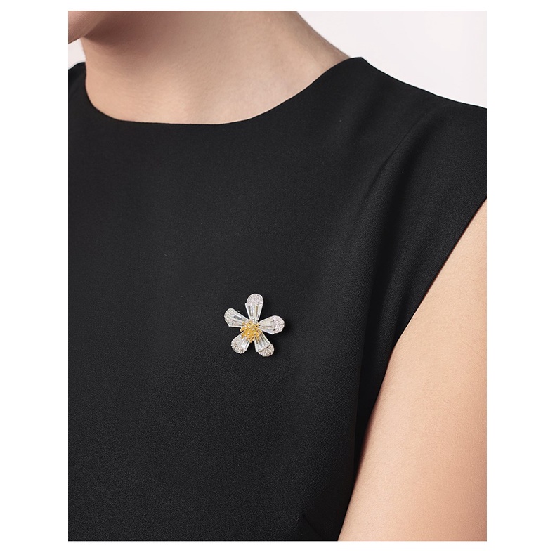 Trâm cài áo pha lê Swarovski Flower 12034