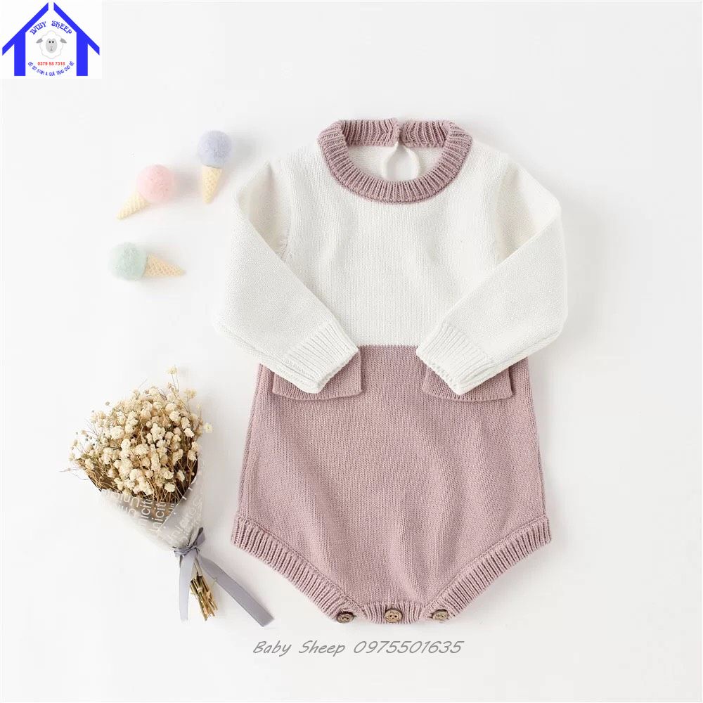 Set Body len Kèm Áo Khoác Cardigan Cao Cấp Cho Bé Gái từ 0-3 tuổi Cực Xinh Xắn Đáng Yêu