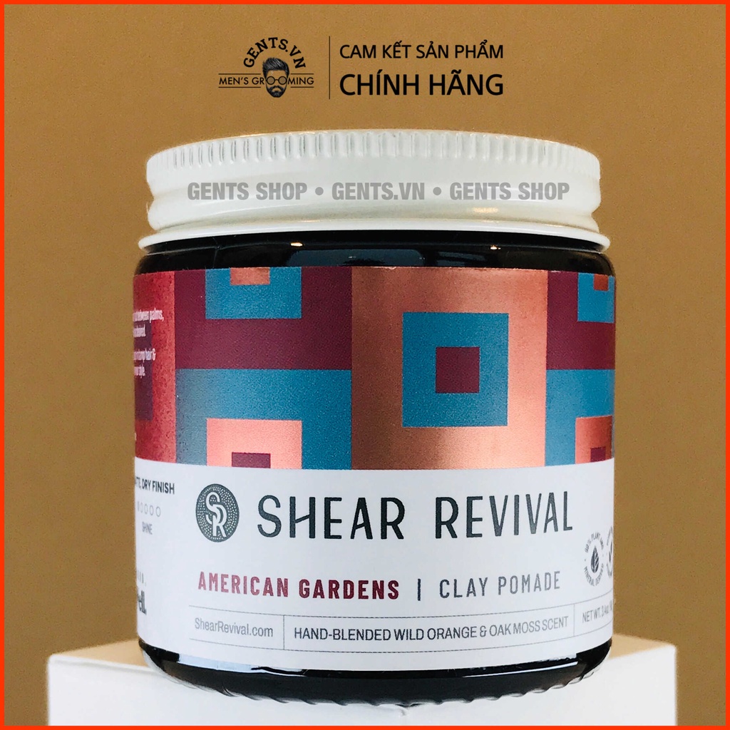 Sáp vuốt tóc nam Shear Revival American Gardens Clay Pomade 96g