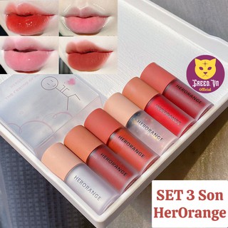 Full Set 3 Cây Son HerOrange LÙN The Feeling Of Heart [Chuẩn Nội Địa]