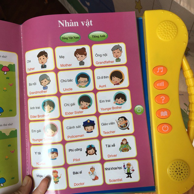 Sách Nói Điện Tử Song Ngữ Anh- Việt Giúp Trẻ Học Tốt Tiếng Anh - Ảnh Thật Có Video