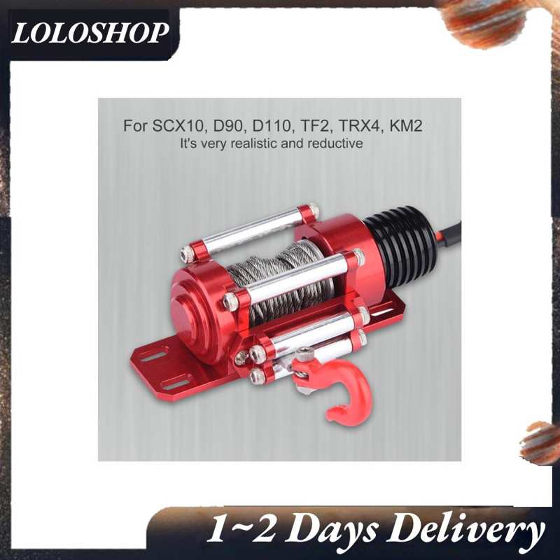 RC Phụ Kiện Tời Kim Loại Cho Xe Điều Khiển Từ Xa Scx10 D90 D110 Tỉ Lệ 1 / 10