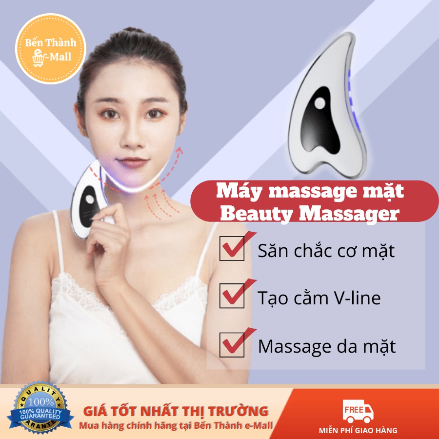 Máy massage mặt Beauty Massager [Kết hợp rung điện từ & Ion hồng ngoại nhiệt]