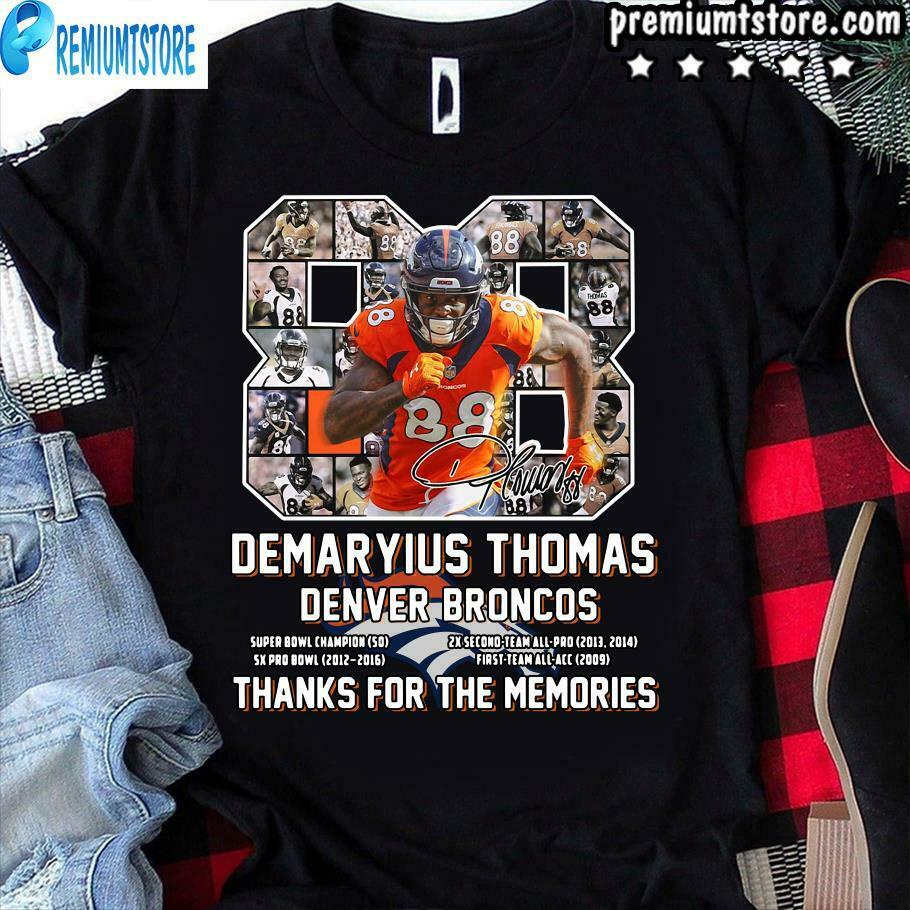 Demaryius Thomas Denver Broncos Áo thun nam Cotton cảm ơn