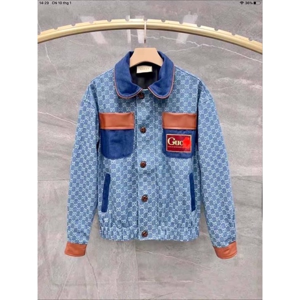 💥SẴN HÀNG🔥 Áo khoác jean Guc 2021 Nam và Nữ dày dặn cực hot của Korea