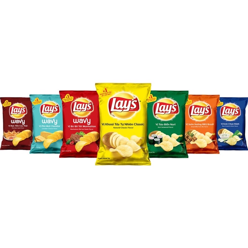 1 lốc 10 bịch lớn Snack khoai Tây Lay's Poca đủ vị ngẫu nhiên