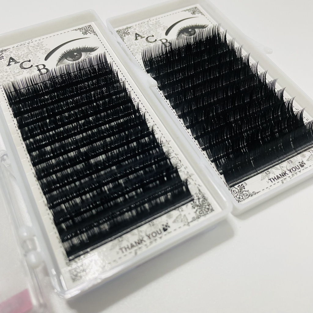 Mi khay ACB dày 0.18,0.20 độ cong C,D dùng nối volume, classic, tạo fan, dụng cụ nối mi_THÚY HÀ