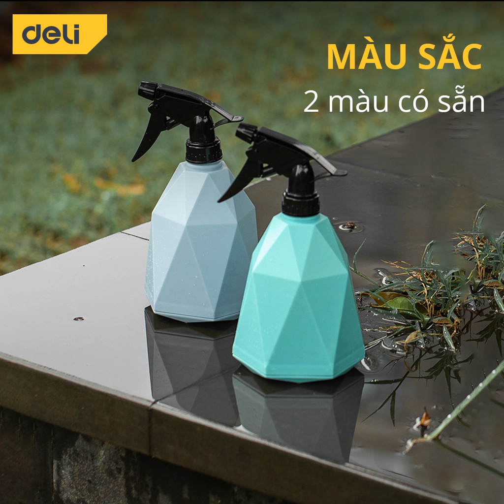 Bình Xịt Tưới Cây Deli - Dung Tích 600ml - 2 Chế Độ Xịt Hiệu Quả - Chất Liệu Tiêu Chuẩn Quốc Tế - Màu Xanh Tinh Tế