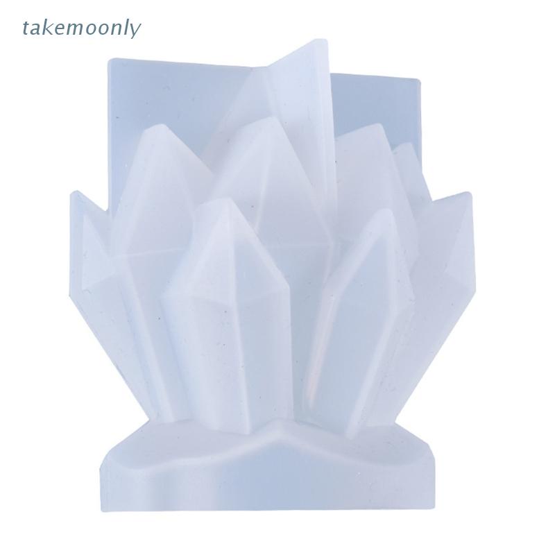 Khuôn silicone tạo hình đá pha lê làm nến DIY