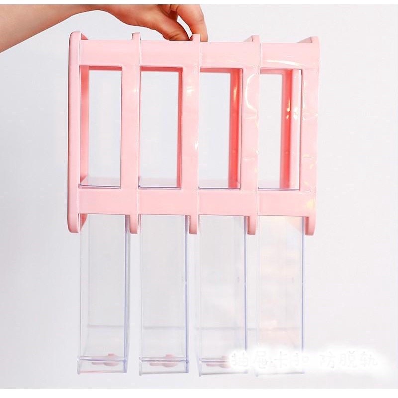 Tủ Nhựa Mini Ngăn Kéo Hình Thỏ Để Bàn Xinh Xắn, Tiện Lợi