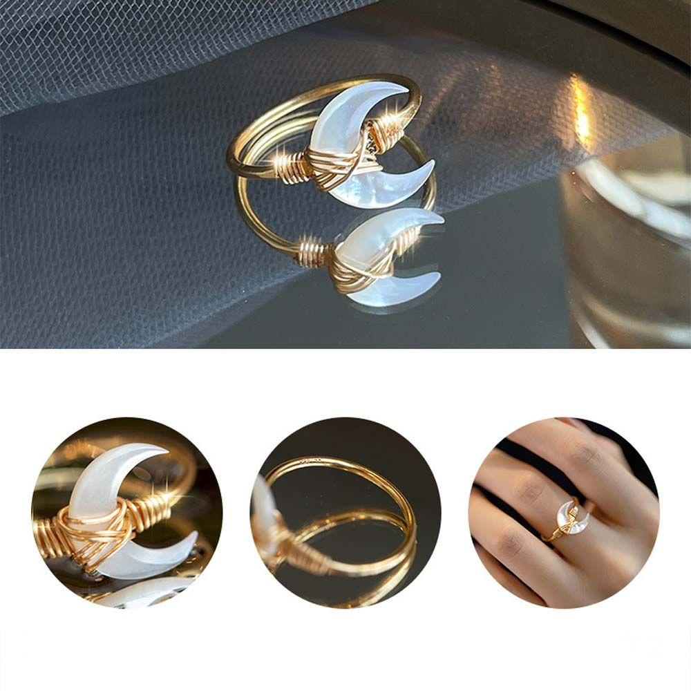 Nhẫn HìNh MặT Trăng Đơn GiảN ThờI Trang Cho Nữ|Nhẫn Cong Siêu Mỏng Hình Mặt Trăng Thời Trang Cho Nữ