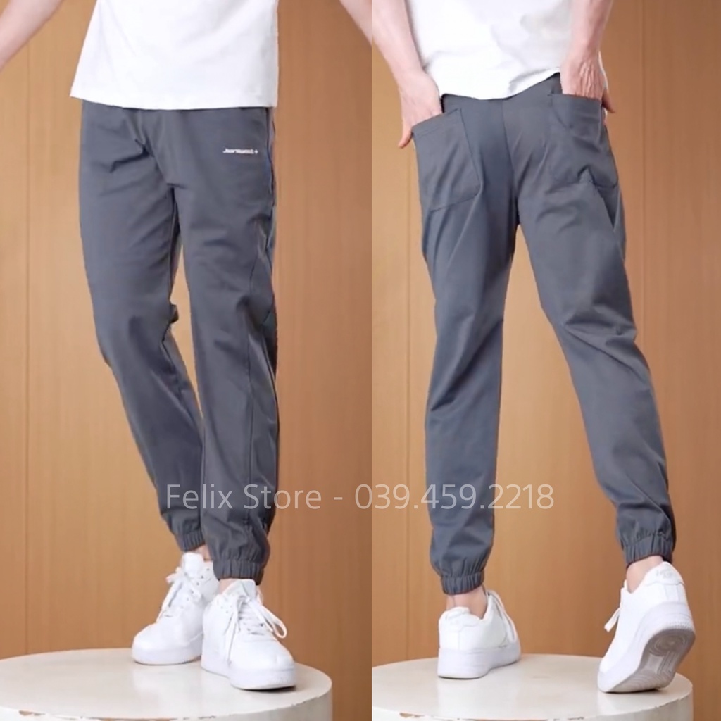 Quần jogger nam BRUNO vải thun tencel, quần dài nam mùa hè co giãn đàn hồi dáng Hàn Quốc, lên form chuẩn