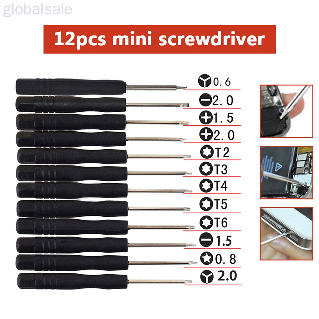 Set 12 tua vít sửa chữa điện thoại/ máy tính bảng mini đa năng