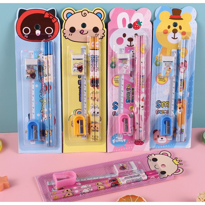 Bộ dụng cụ học tập 5 món đáng yêu cho bé