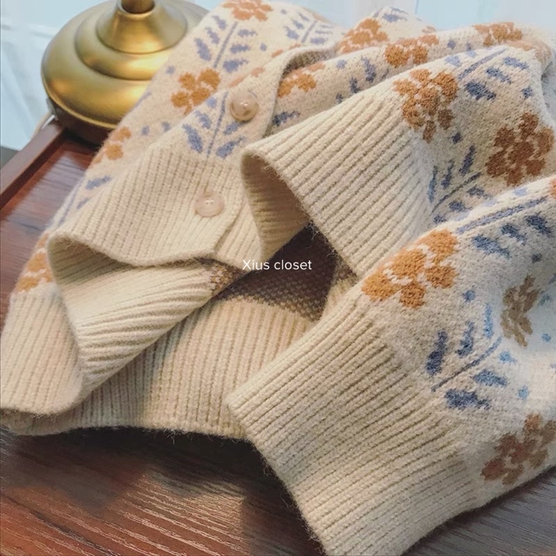 ÁO LEN DỆT HOẠT TIẾT HOA NHÍ -A3 | BigBuy360 - bigbuy360.vn