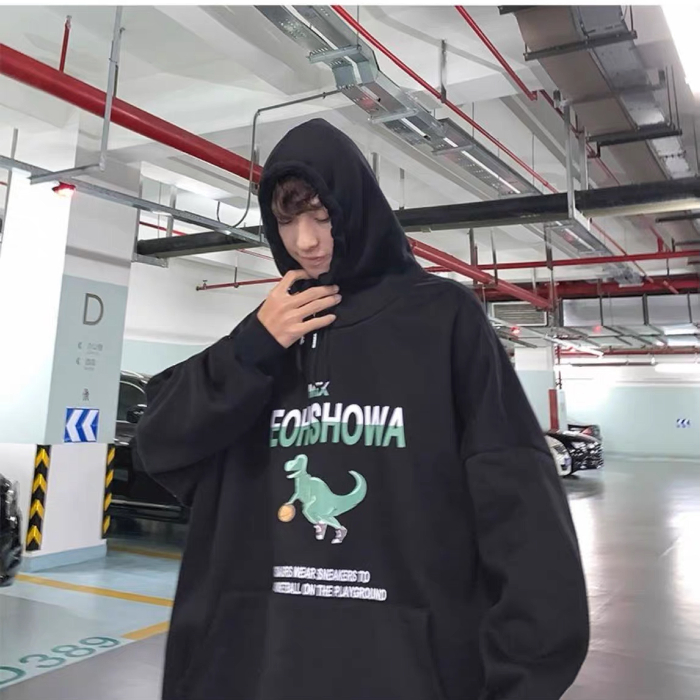 Áo Nỉ Có Mũ Trùm Đầu Họa Tiết Khủng Long Vui Nhộn Thời Trang Cho Nam | BigBuy360 - bigbuy360.vn