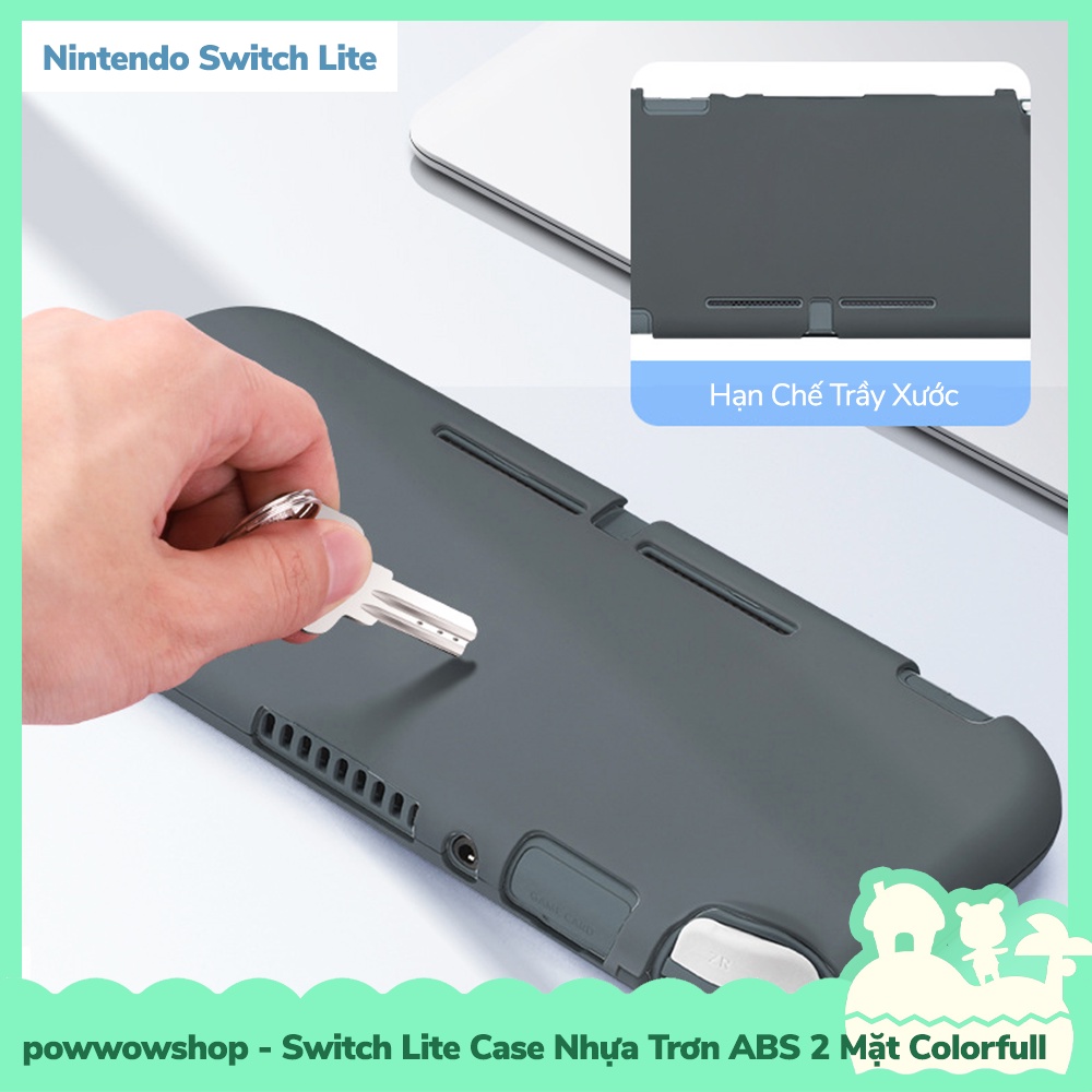 [Sẵn VN - Hỏa Tốc] Switch Lite Case Ốp Nhựa Trơn ABS 2 Mặt Cho Máy Game Nintendo Switch Lite Colorful