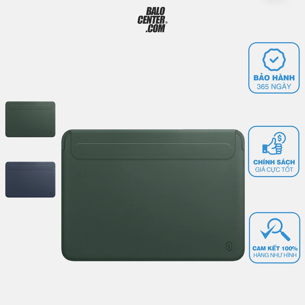Túi Chống Sốc Laptop/ Bao da Macbook 13&quot; WIWU Pro Skin II (2 Màu) thiết kế siêu mỏng, gọn nhẹ, thời trang