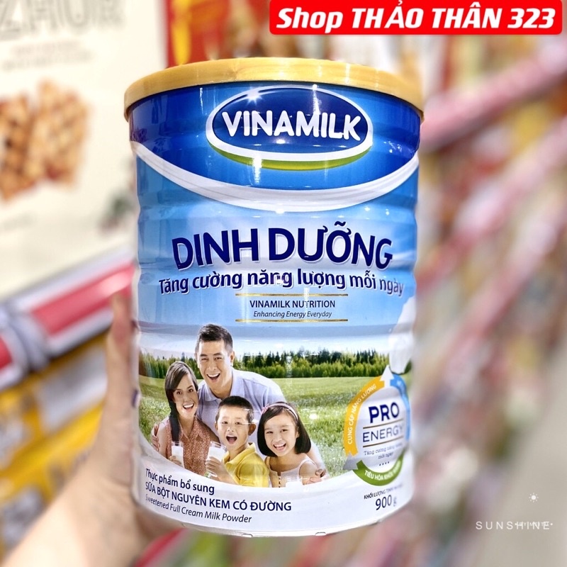 Sữa Bột Dinh Dưỡng Vinamilk Nguyên Kem Có Đường Lon 900g