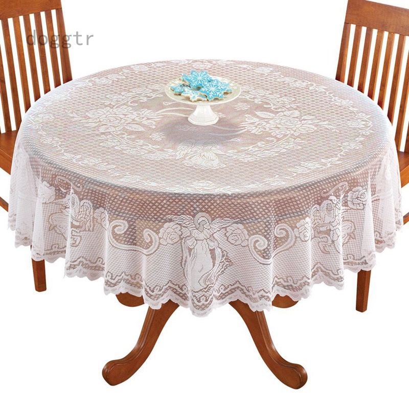 Khăn Trải Bàn Bằng Ren Hình Chữ Nhật/Tròn Trang Trí Nhà Cửa/Tiệc Tùng