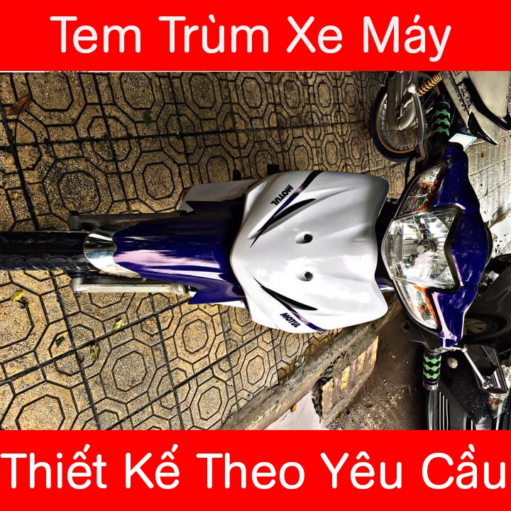 Tem Trùm Wave S110 Xanh Trắng