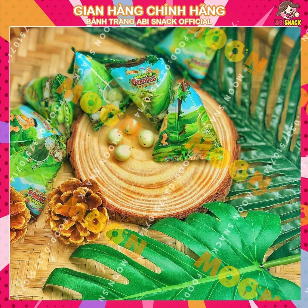 Combo 5 túi kẹo socola nhân đậu phộng chocoplus trứng khủng long Tân Tân hình bánh ú gói nhỏ 2 viên/gói lớn 4 viên