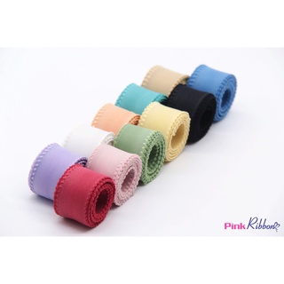 *(GIÁ 1 MÉT) Ruy băng voan mờ cao cấp - viền chỉ lệch 2 biên (3 cỡ: 9mm-25mm-38mm) làm nơ trang trí, phụ kiện may mặc