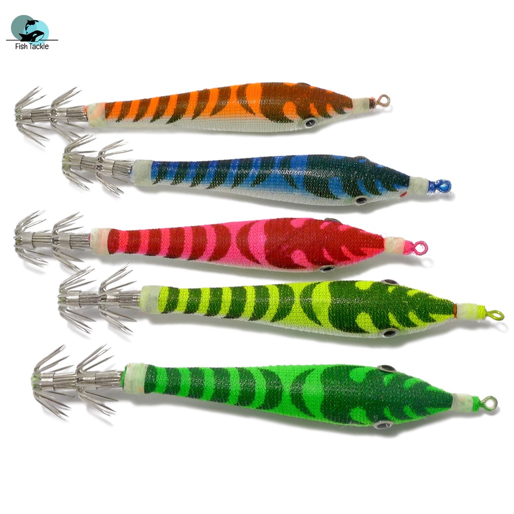 Mồi Câu Cá Hình Tôm Phát Quang 4inch 7g