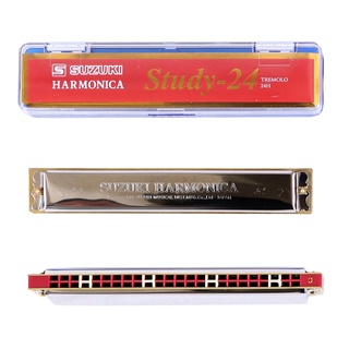Kèn Thổi Harmonica Tremolo Suzuki Study 24 Lỗ (Key C 24 Holes) Có Clip Test Âm