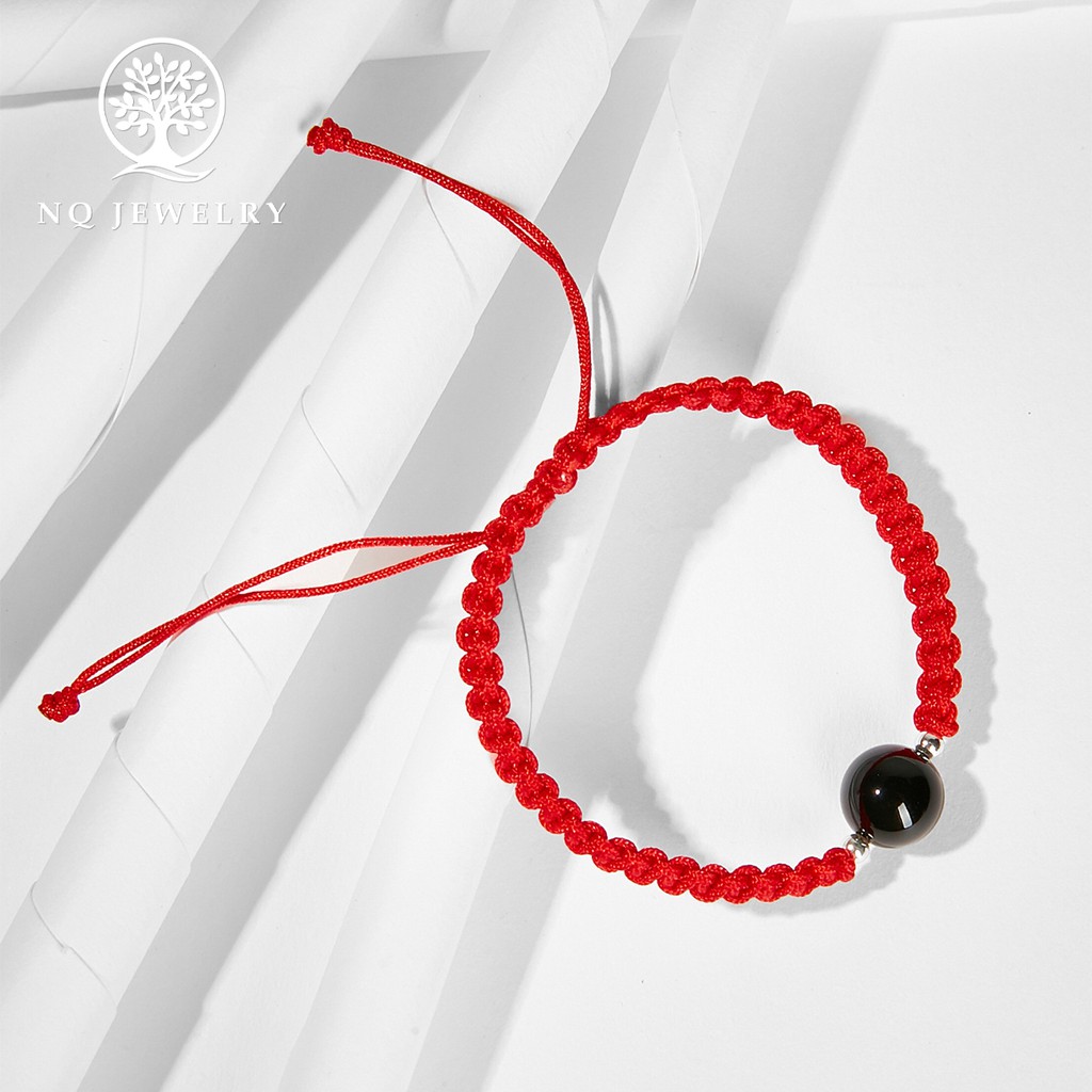 Vòng thắt dây đỏ phối 1 hạt - NQ Jewelry