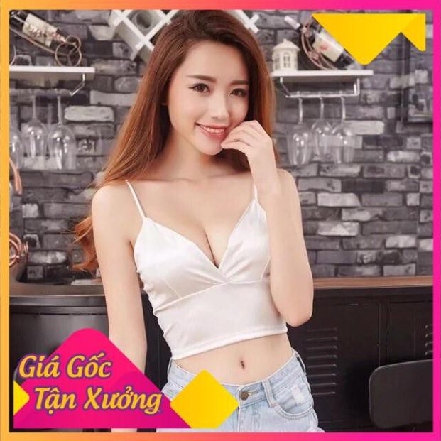 Áo Bra Lụa Phi Bóng 8 Nấc Cài Siêu Hot