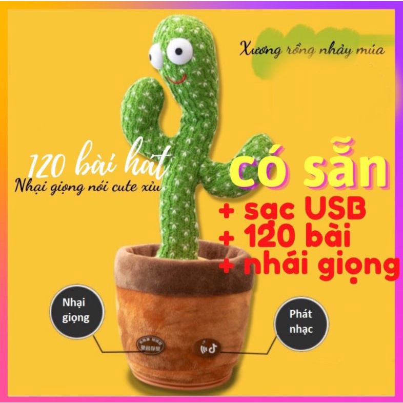 Cây Xương Rồng Nhảy Múa Phát Ra Âm Thanh Vui Nhộn Cho Bé