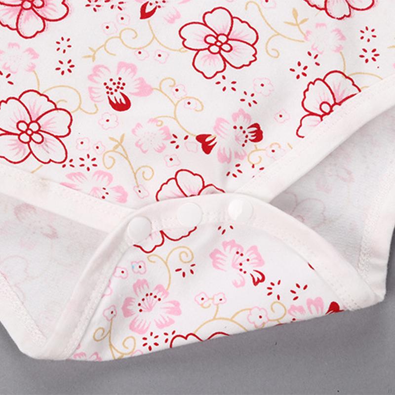 IU Summer Baby Girl Cute Flower Pattern Short Sleeve Romper Chinese Style One-piece Cheongsam Jumopsuit