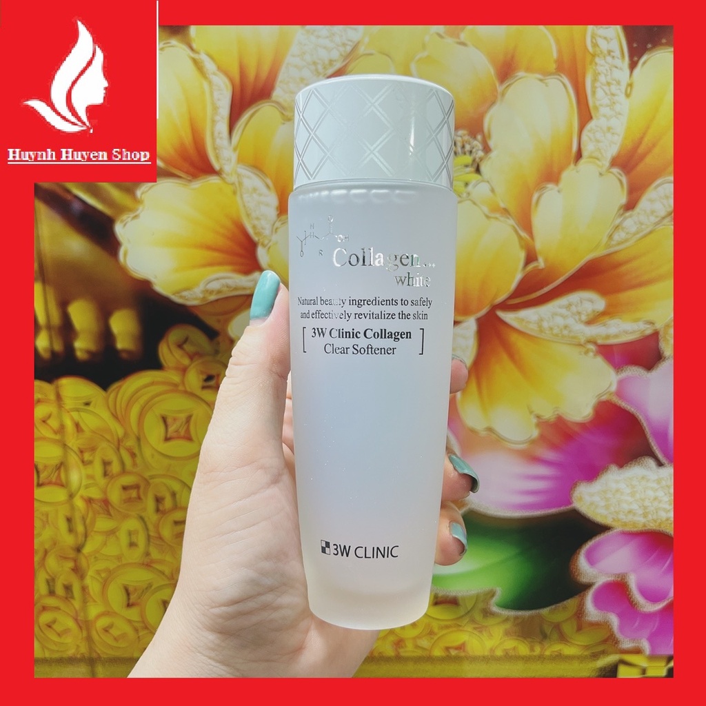 [chính hãng] Nước hoa hồng trắng da 3W Clinic Collagen White 150ml