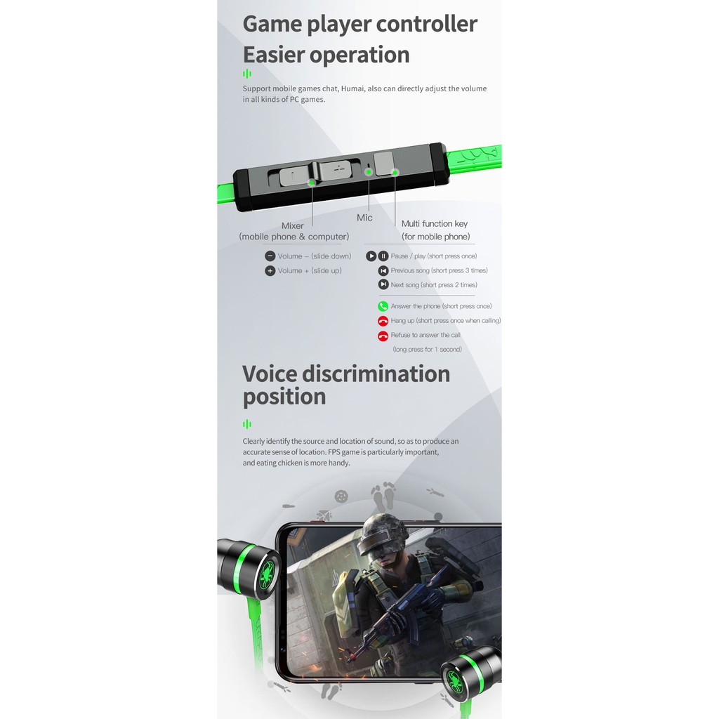 Tai nghe gaming Plextone G20 - Chuyên game- Có Mic dành cho điện thoại và máy tính