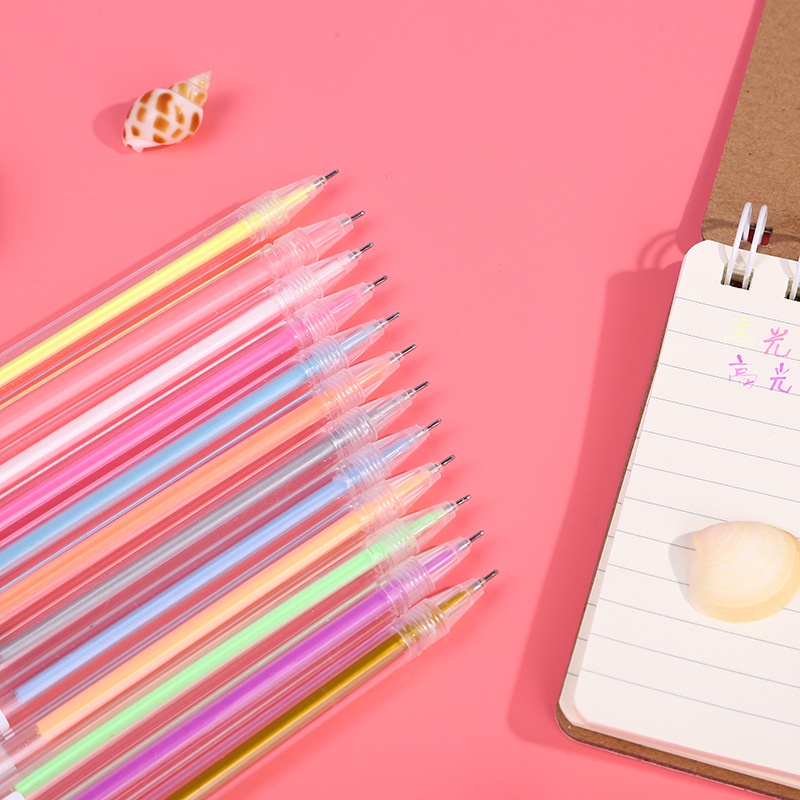 Bút gel morandi nhiều màu pastel Béo shop ngòi 0.5mm viết bi ngòi kim muji mực đẹp viết cực thích vẽ cực đẹp B17