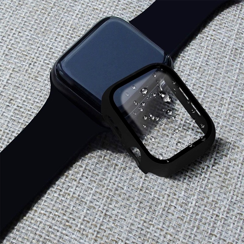 Kính cường lực bảo vệ màn hình đồng hồ Apple Watch 40mm 40mm + miếng dán bảo vệ màn hình cho iwatch SE 6 5 44 40 MM