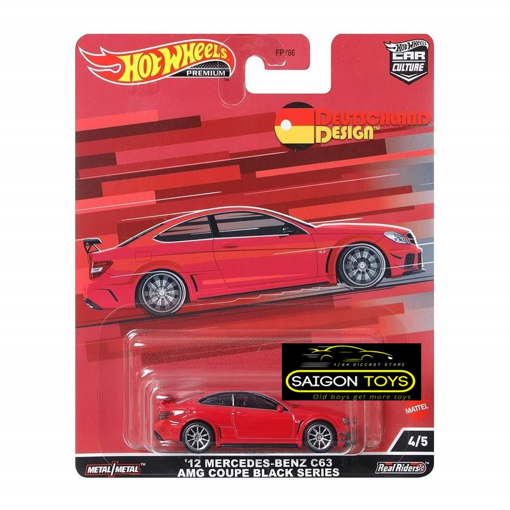 Saigontoys HOT WHEELS PREMIUM - SET MERCEDES PORSCHE Deutschland - Xe mô hình tĩnh tỷ lệ 1:64 chính hãng Mattel