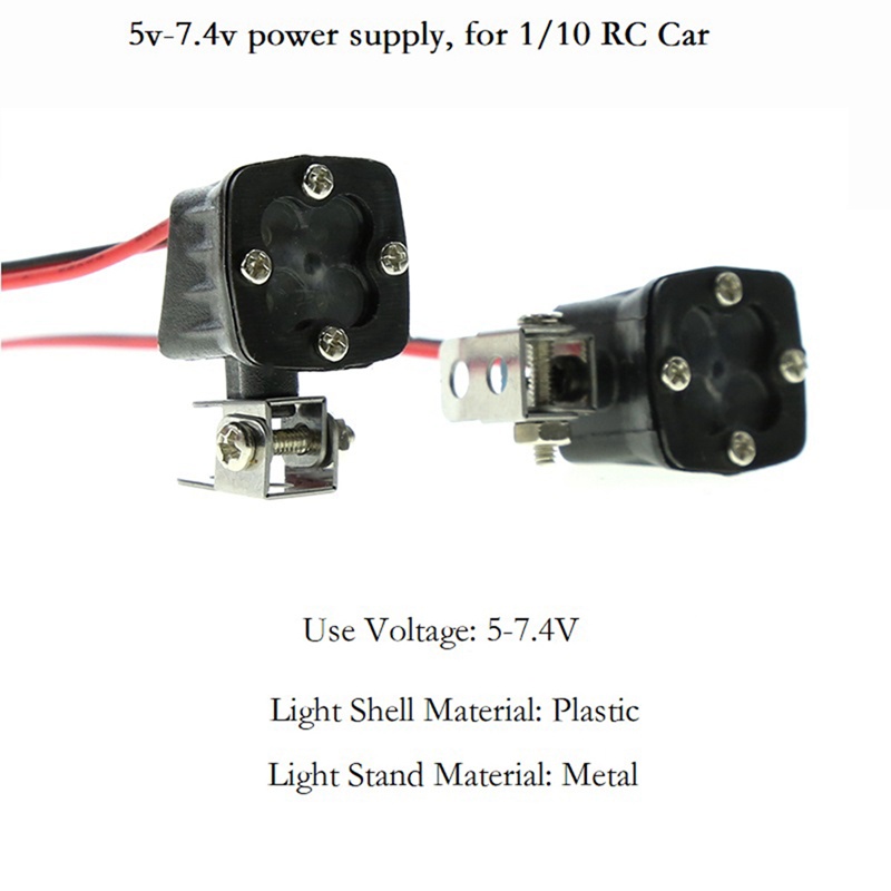 Đèn Pha LED Cho Xe Điều Khiển Crawler Axial Traxxas TRX4 TRX6 SCX10 90046 Wraith RR10 MST Redcat Tỉ Lệ 1 / 10