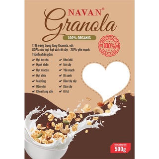 [CHÍNH HÃNG] NGŨ CỐC SIÊU HẠT GRANOLA NAVAN - 500G