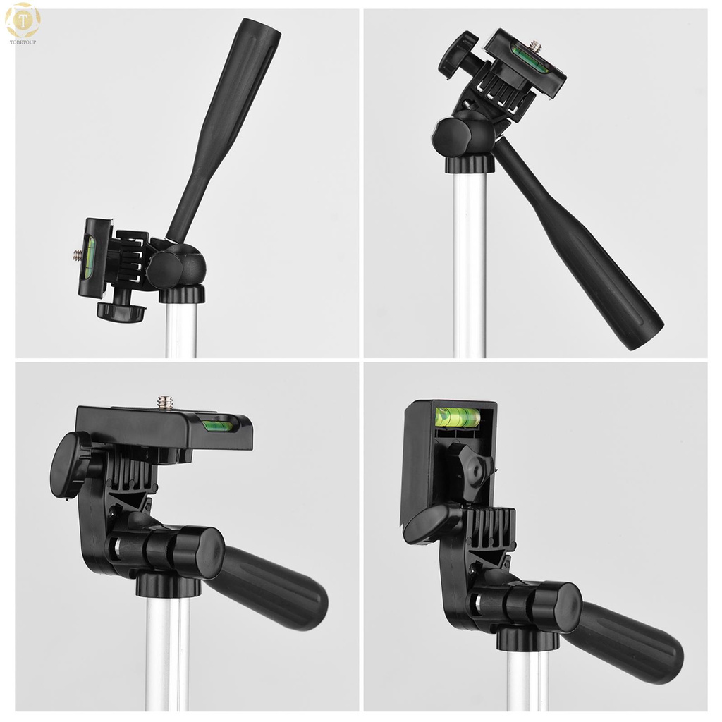 Shipped within 12 hours】 Mini Desktop Tripod Stand Aluminum Alloy 1/4 Inch Screw 21cm-65cm Adjustable Height with Remote Shutter Phone Holder Sports Camera Mount Adapter Carry Bag for Live Streaming Photo Video Tripod [TO]