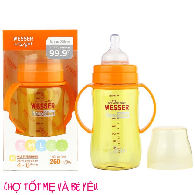 VỈ 2 NÚM VÚ CỔ RỘNG WESSER ĐỦ SIZE S,M,L,