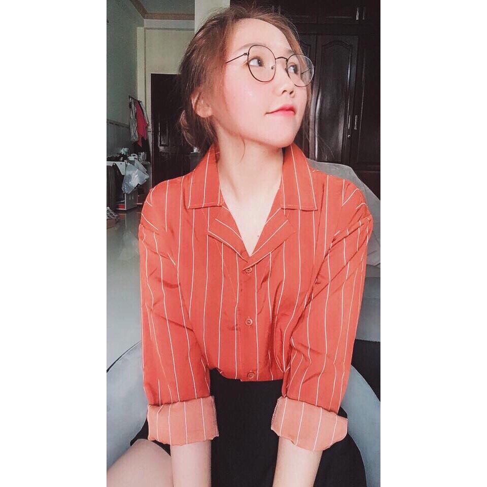 Áo sơ mi sọc tay dài nam nữ