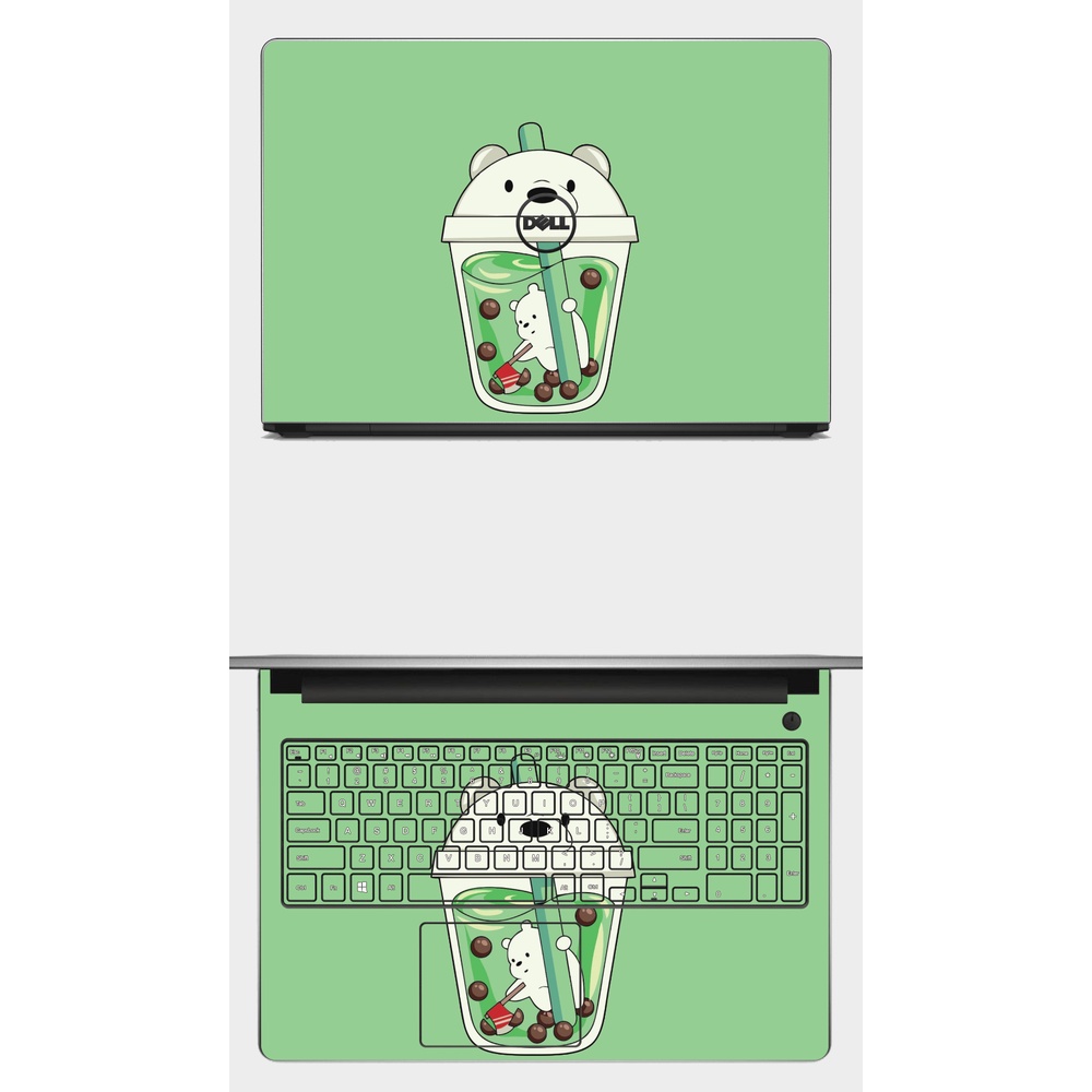 SKIN dán Laptop in hình TRÀ SỮA CUTE. Full các dòng máy: Asus, Acer, Dell, HP,.. In hình theo yêu cầu