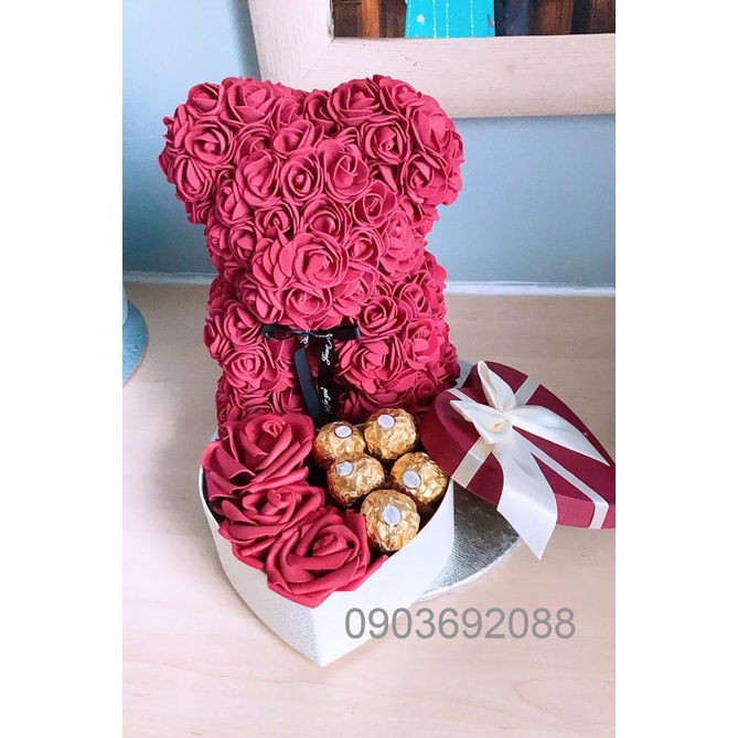 [HCM] Combo 10 hoa hồng sáp trang trí hộp quà - không gian lãng mạn