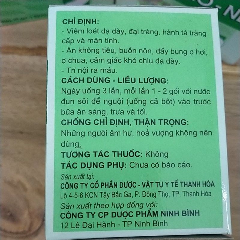Gastro NB hộp 15 gói Ninh Bình bột dạ dày