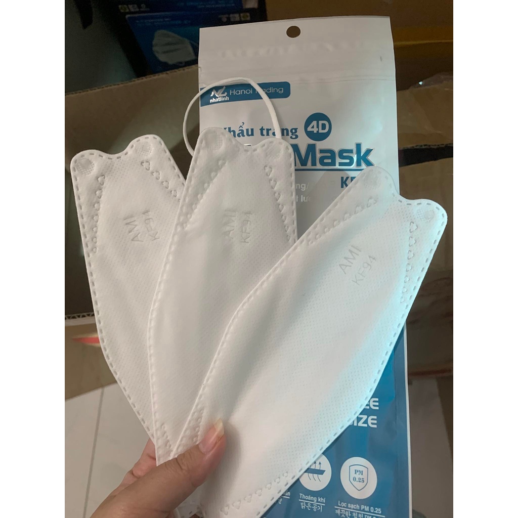Khẩu Trang 4D KF94 AMI Tiêu chuẩn Hàn Quốc (thùng 300c) -Tadaa Shop
