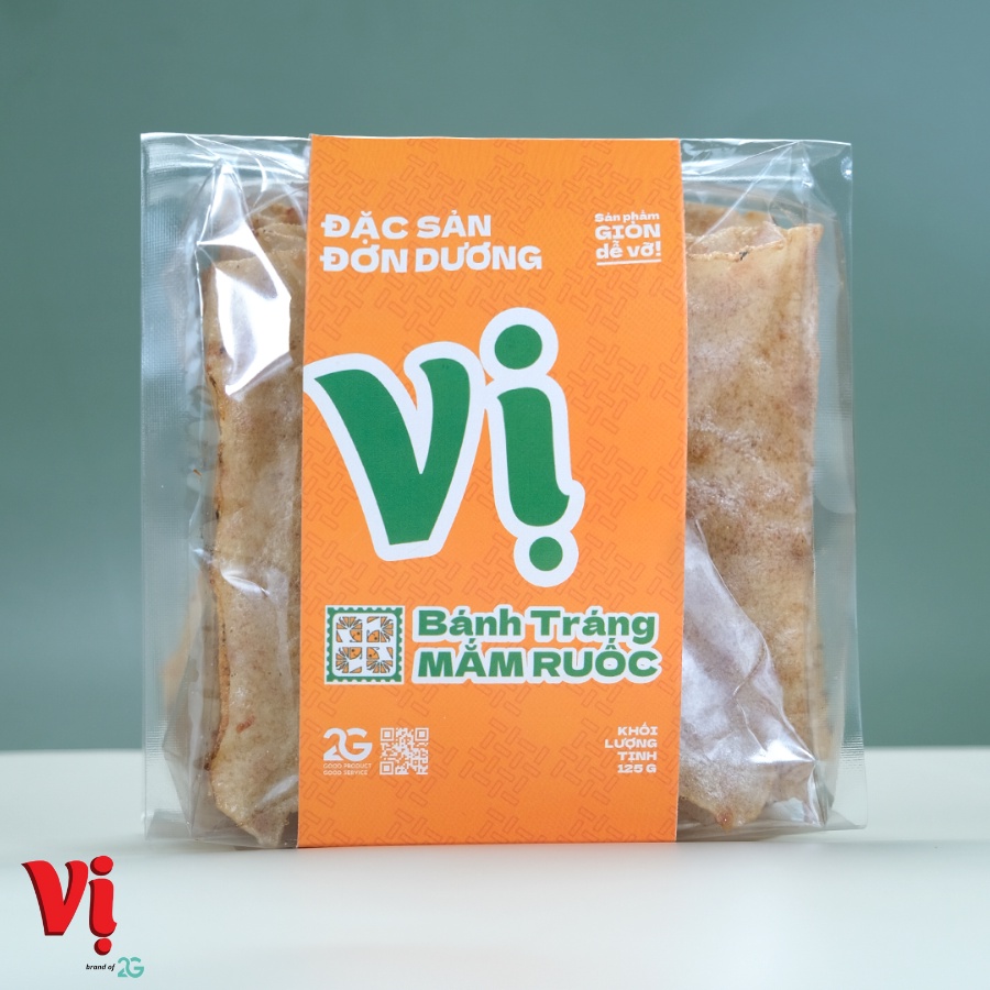 Thùng Bánh Tráng Mắm Ruốc Vị (10 Túi x 125g) - Đặc Sản Đơn Dương